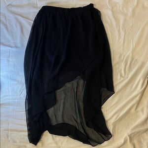 Charlotte Russe Black High-Low Skirt